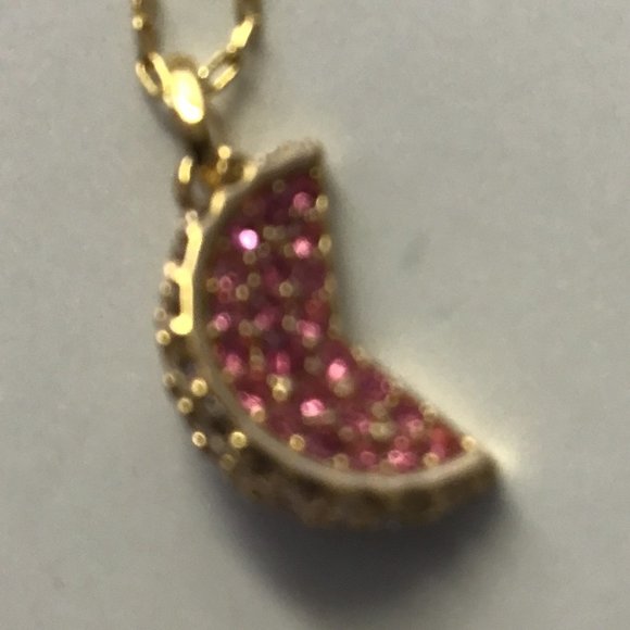 Kate Spade New Pink Pave Grapefruit Necklace - Picture 3 of 4